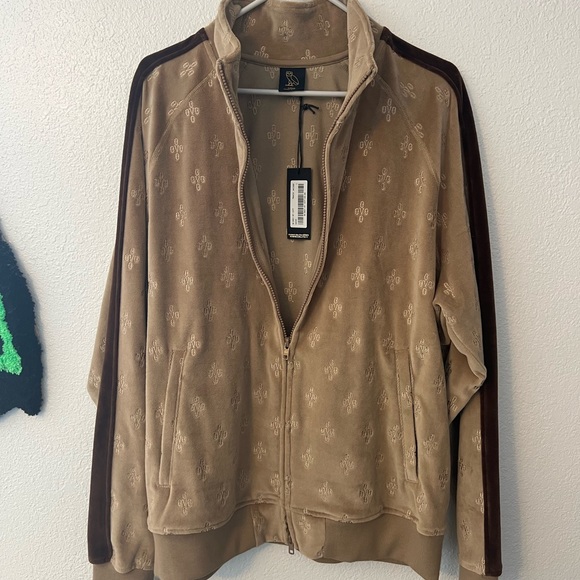 OVO October’s Very Own Men’s Velvet Monogram Zip Up Jacket Size Large - Picture 2 of 9